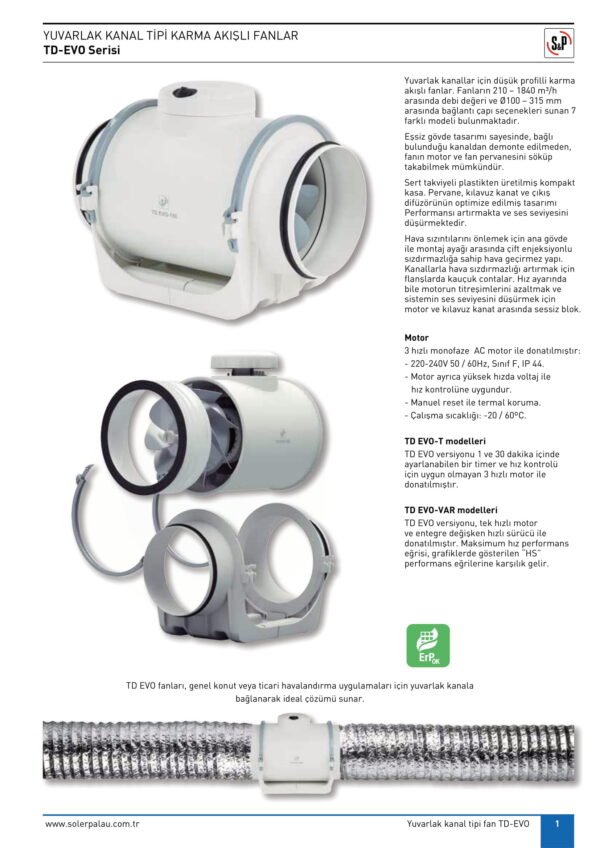 SOLER PALAU S&P TD EVO SERİSİ - Görsel 2